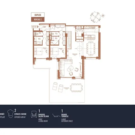 Apartment Antares Naos 203d - Huge Duplex Luxury Inski Out Meribel